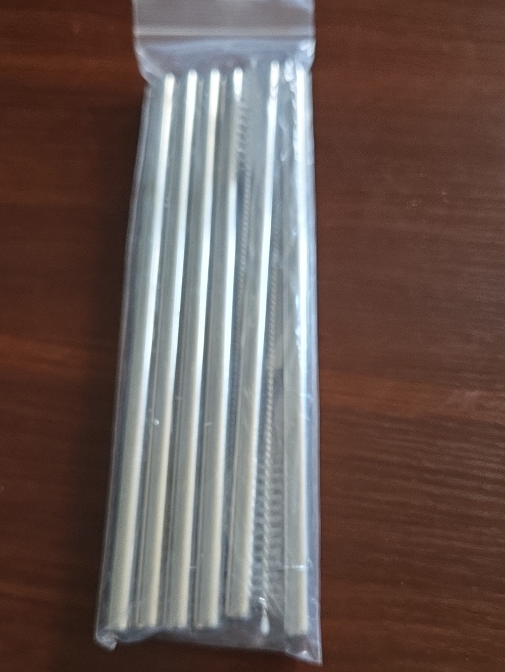 Silver Reusable Metal Straws - 6 With 2 Brushes 23.5cm for 40oz Bottle ✨️5/$30